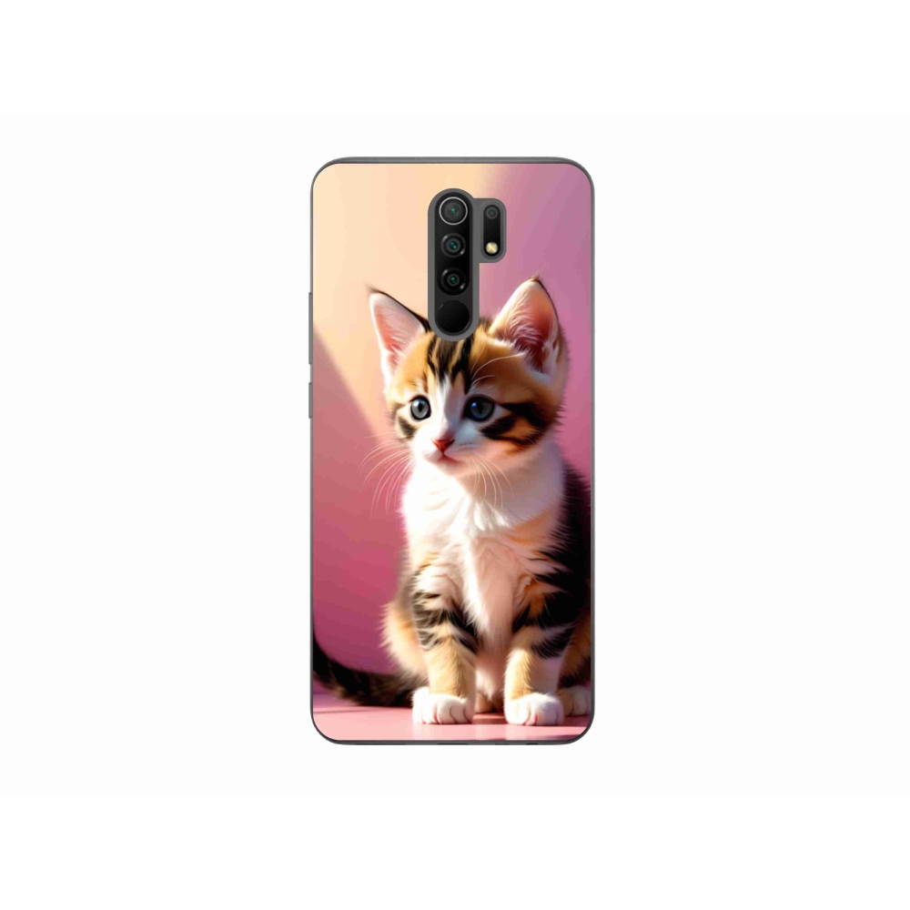 Gélový kryt mmCase na Xiaomi Redmi 9 - zvedavé mačiatko 2