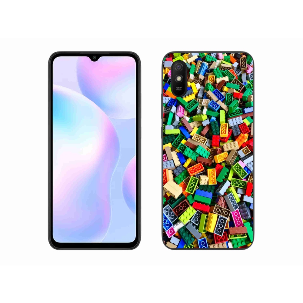 Gélový kryt mmCase na Xiaomi Redmi 9A - farebné stavebné kocky