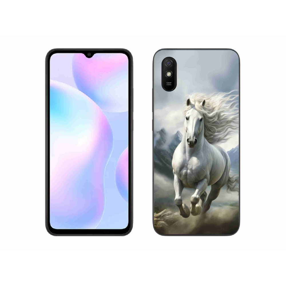 Gélový kryt mmCase na Xiaomi Redmi 9A - bežiaci biely kôň 3
