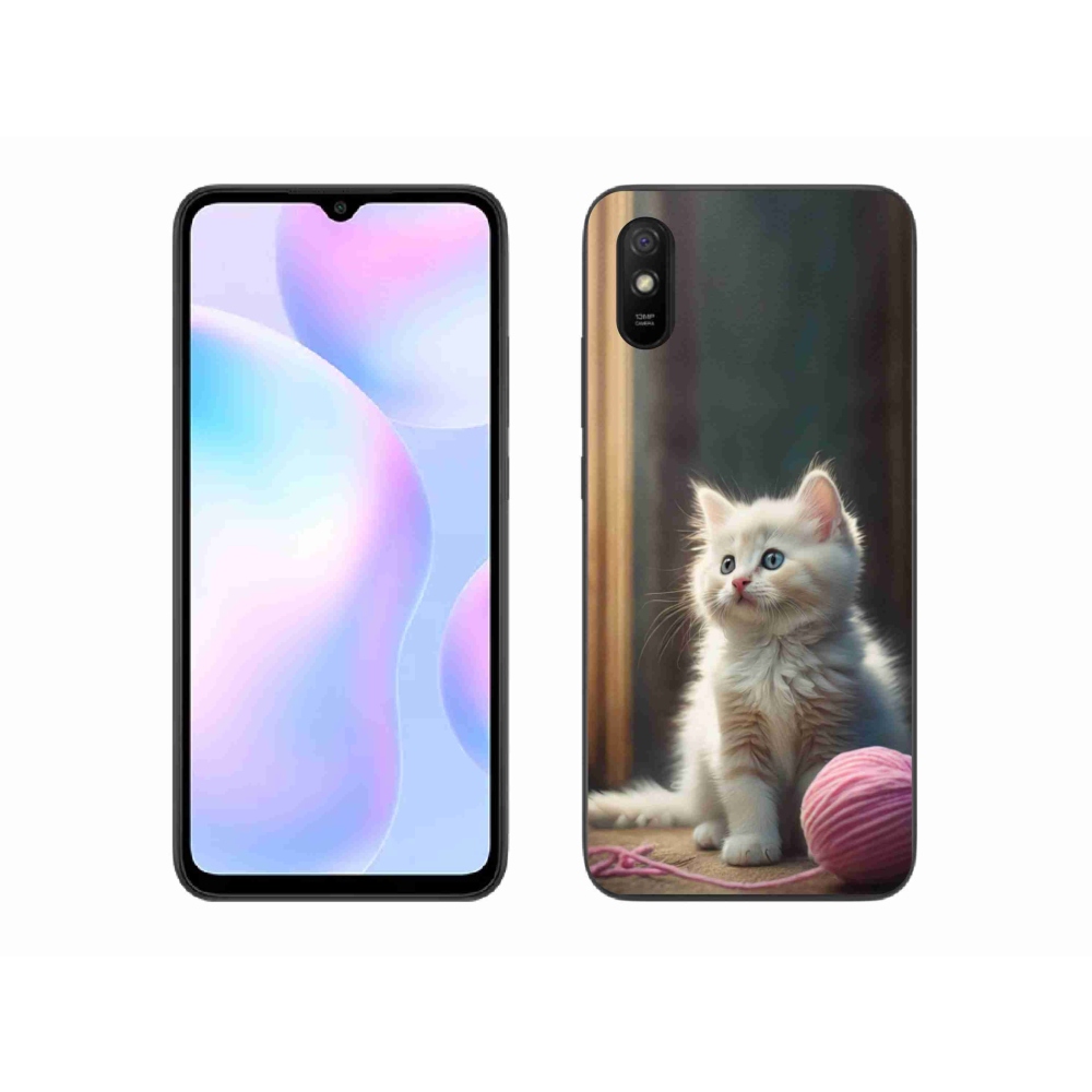 Gélový kryt mmCase na Xiaomi Redmi 9A - biele mačiatko 2