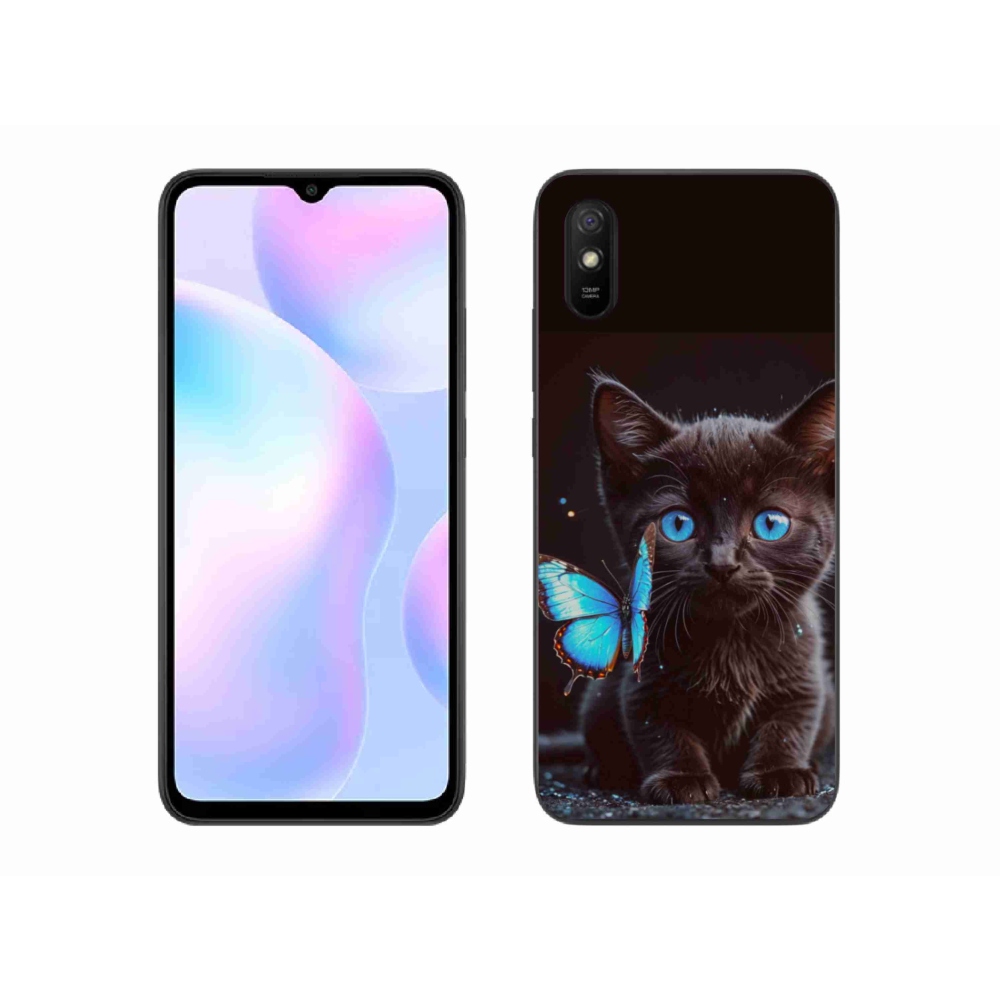 Gélový kryt mmCase na Xiaomi Redmi 9A - čierne mačiatko 3