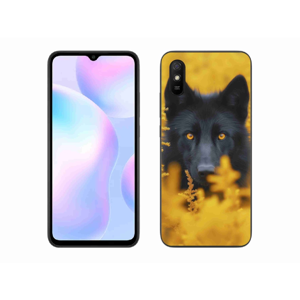 Gélový kryt mmCase na Xiaomi Redmi 9A - čierny vlk 2