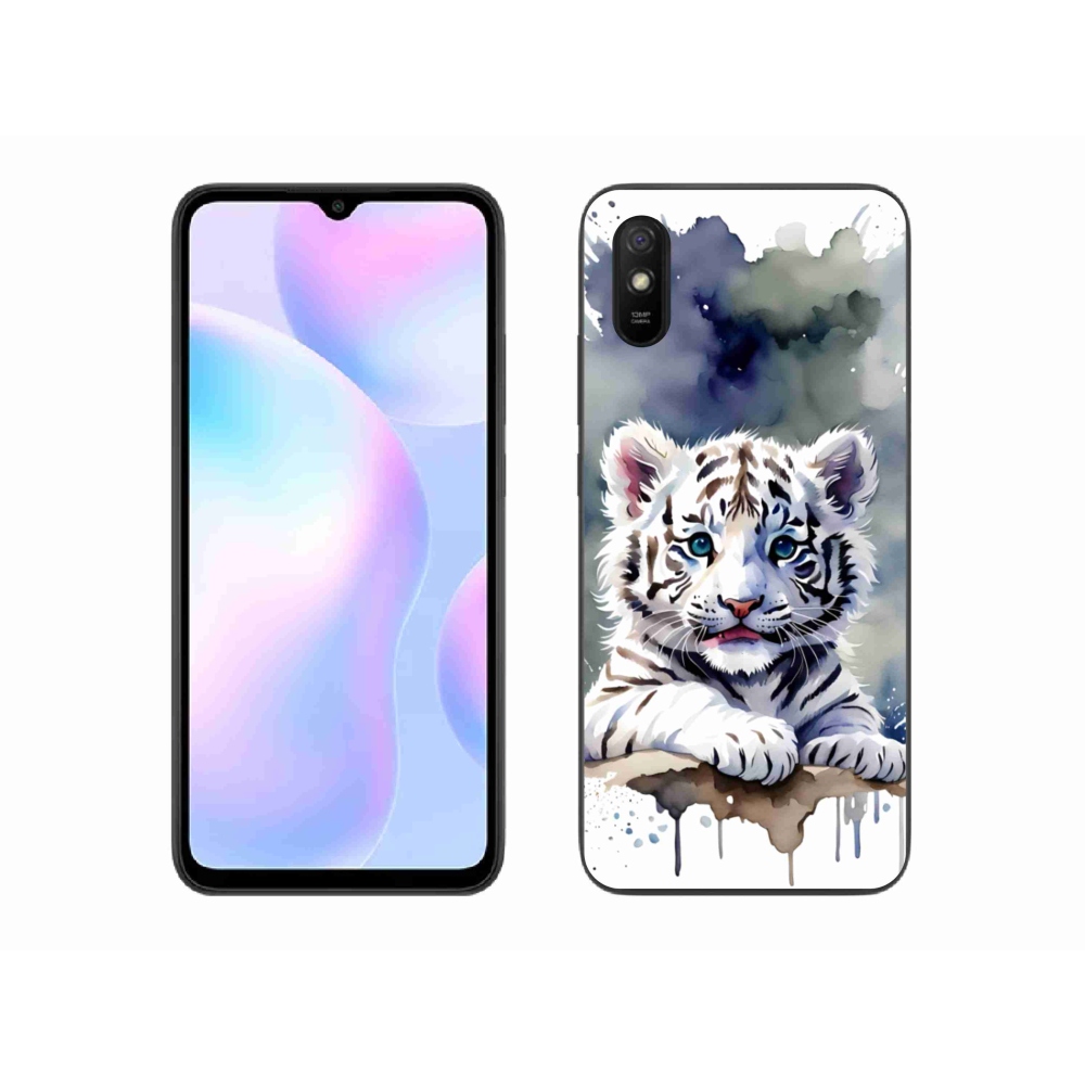 Gélový kryt mmCase na Xiaomi Redmi 9A - mláďa bieleho tigra