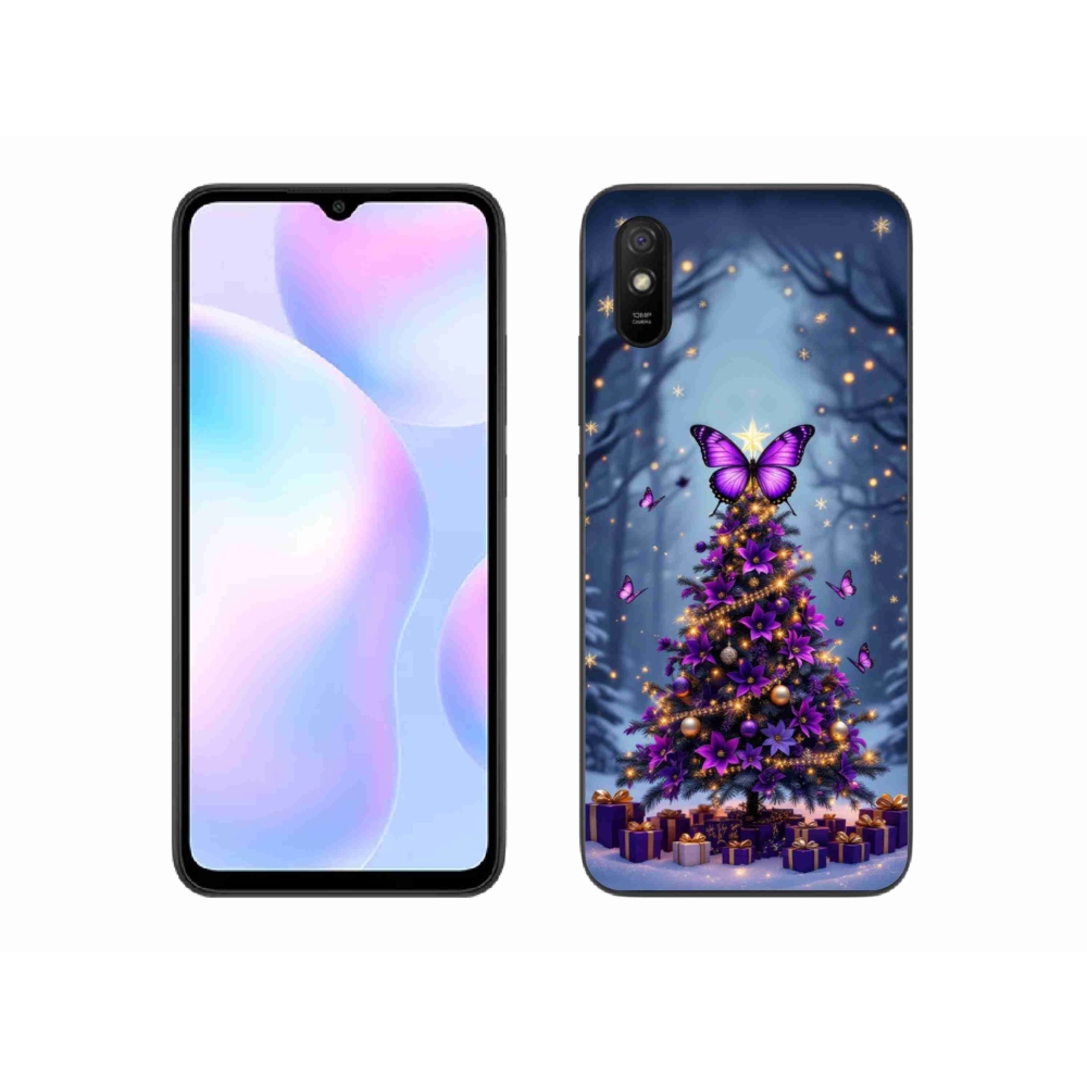 Gélový kryt mmCase na Xiaomi Redmi 9A - motýlí vianočný stromček