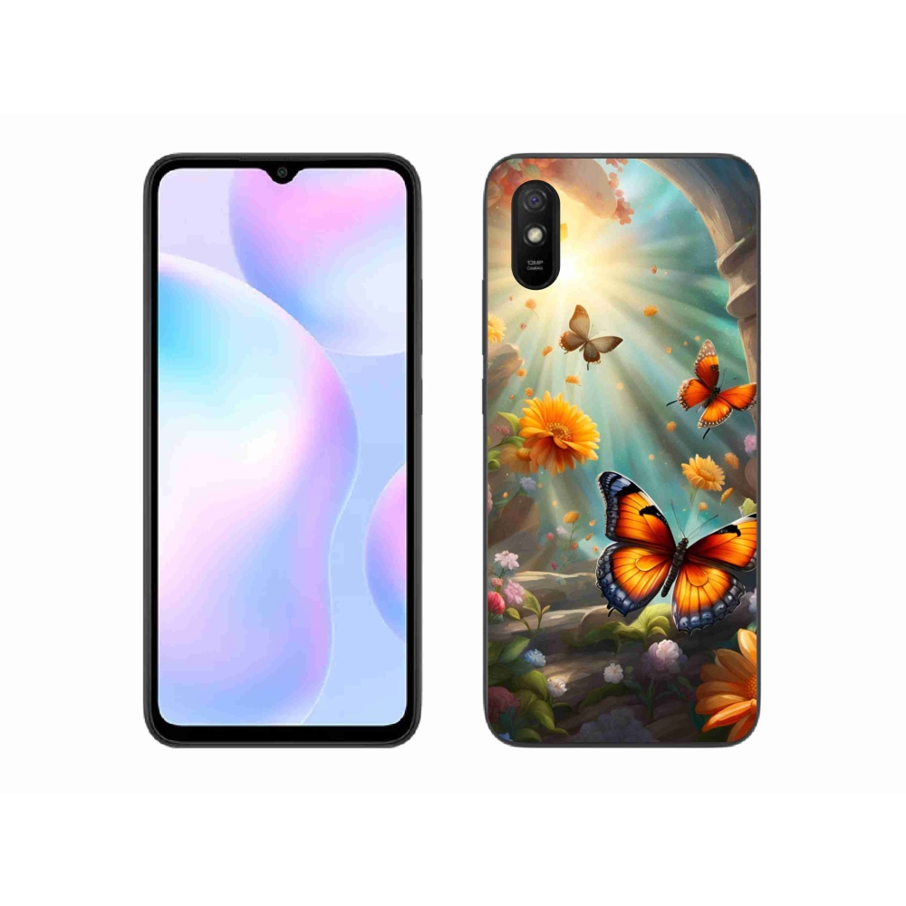 Gélový kryt mmCase na Xiaomi Redmi 9A - motýlia záhrada 2