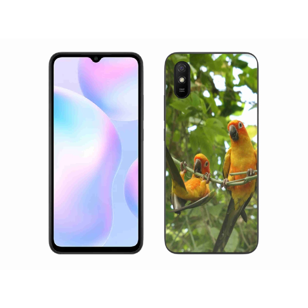 Gélový kryt mmCase na Xiaomi Redmi 9A - papagáje aratingy