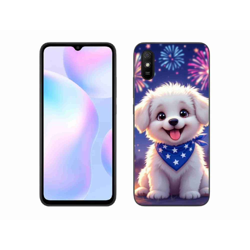 Gélový kryt mmCase na Xiaomi Redmi 9A - slávnostné šteňa