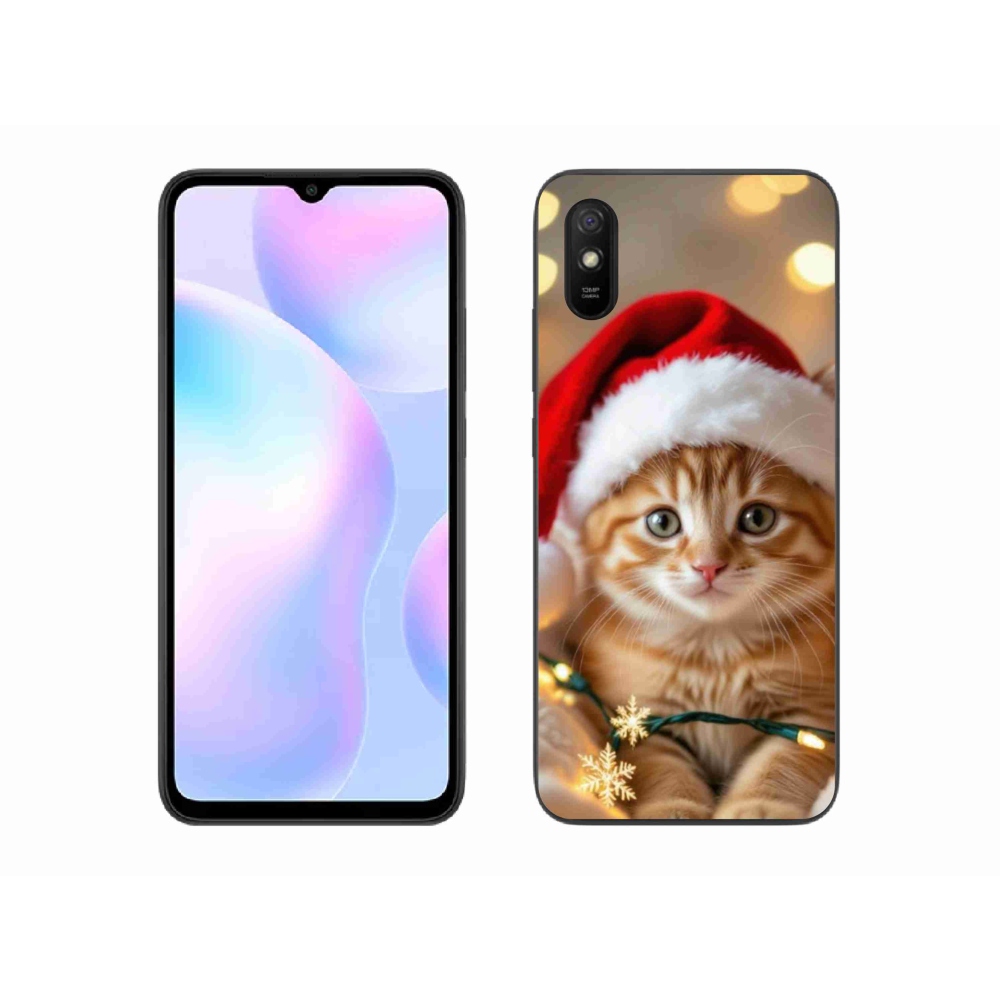 Gélový kryt mmCase na Xiaomi Redmi 9A - vianočné mačiatko