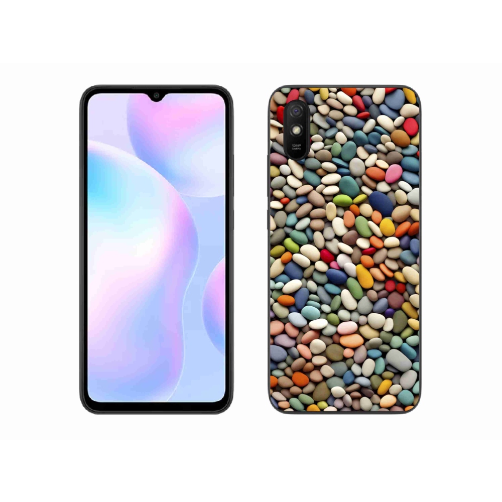 Gélový kryt mmCase na Xiaomi Redmi 9AT - farebné kamienky 2