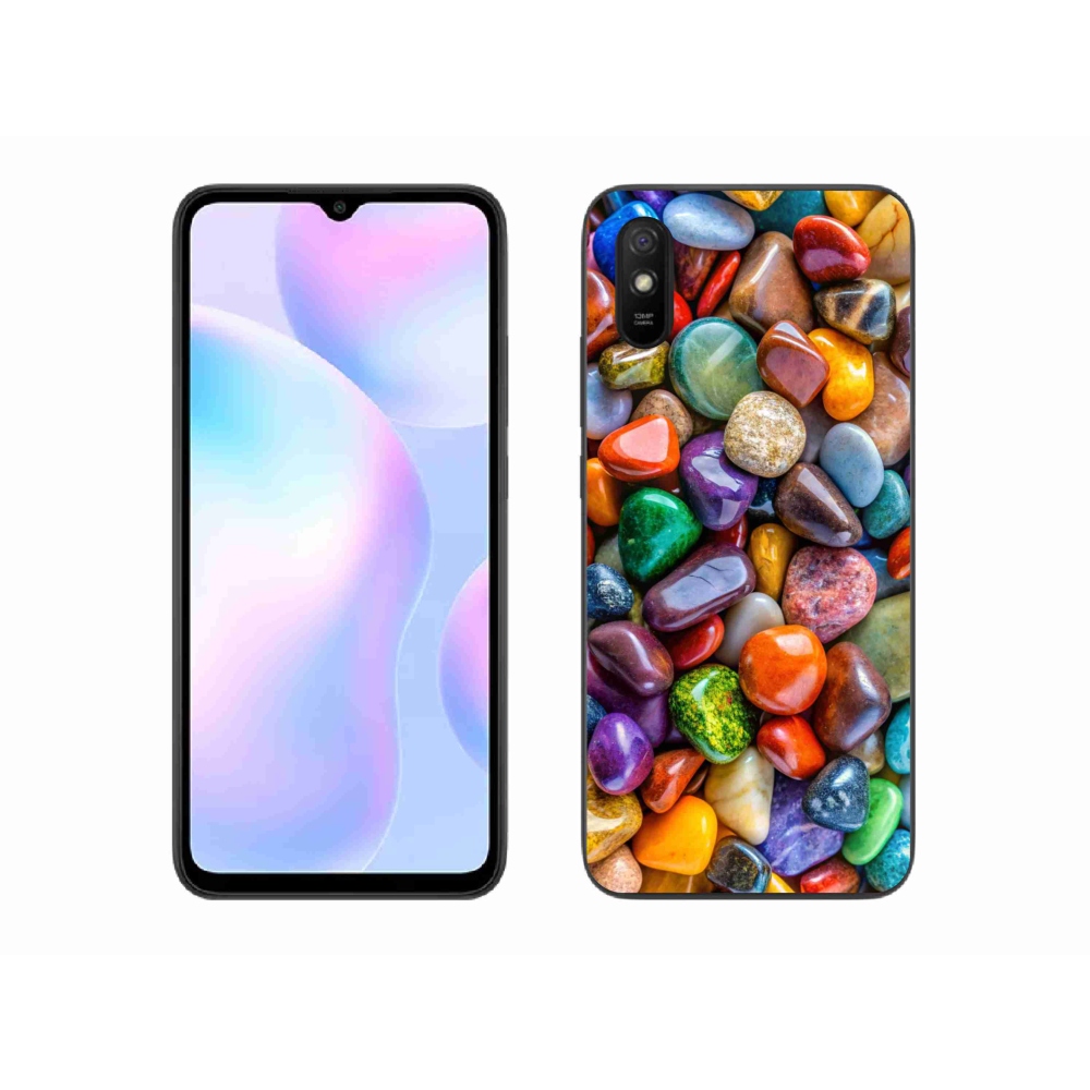 Gélový kryt mmCase na Xiaomi Redmi 9AT - farebné kamienky