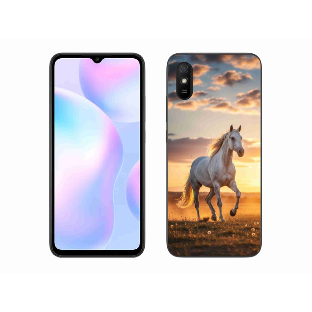 Gélový kryt mmCase na Xiaomi Redmi 9AT - bežiaci biely kôň 2