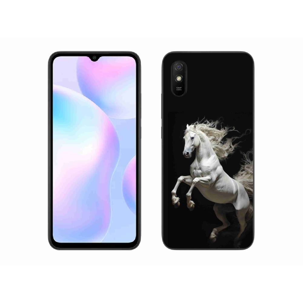 Gélový kryt mmCase na Xiaomi Redmi 9AT - biely kôň 4