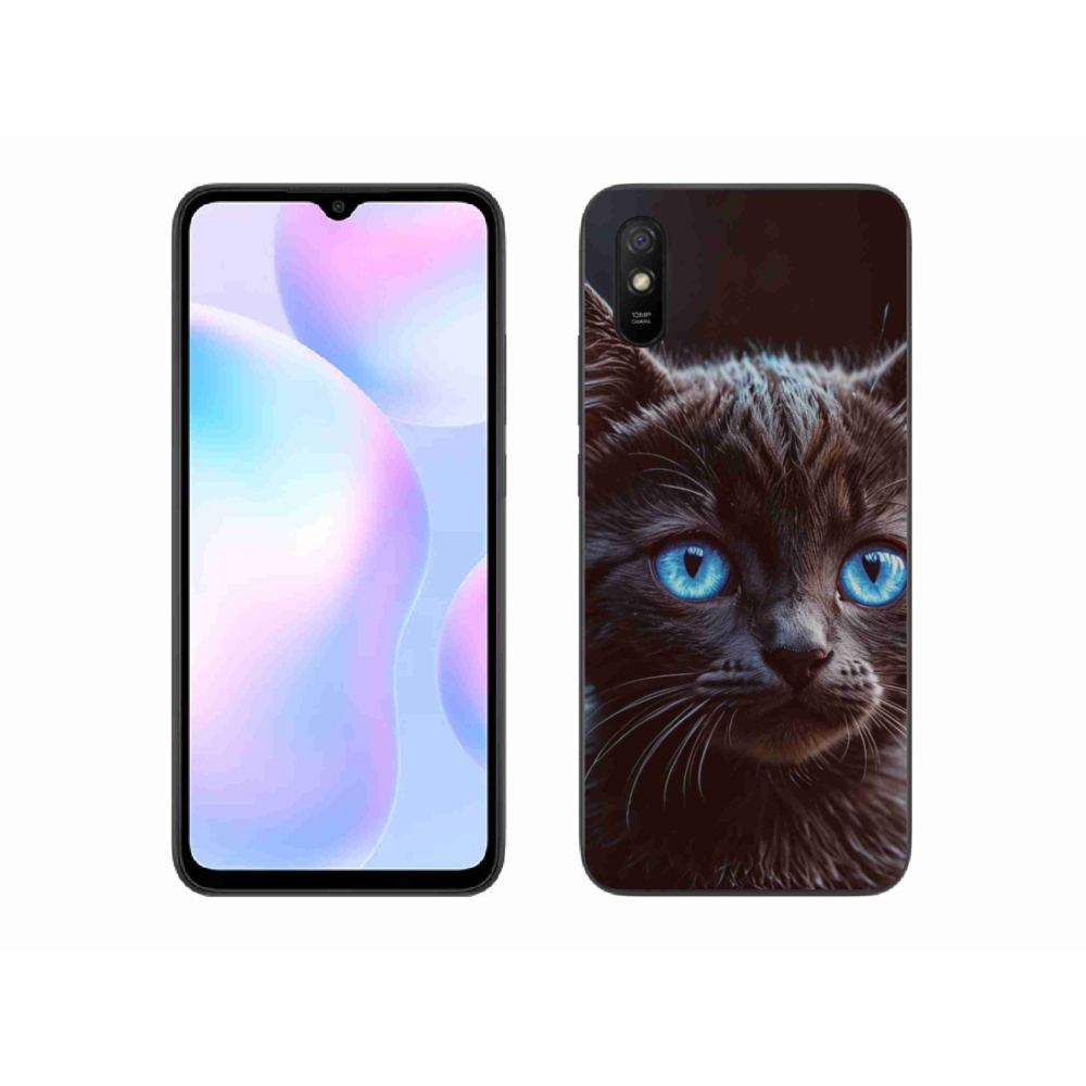 Gélový kryt mmCase na Xiaomi Redmi 9AT - čierne mačiatko 2