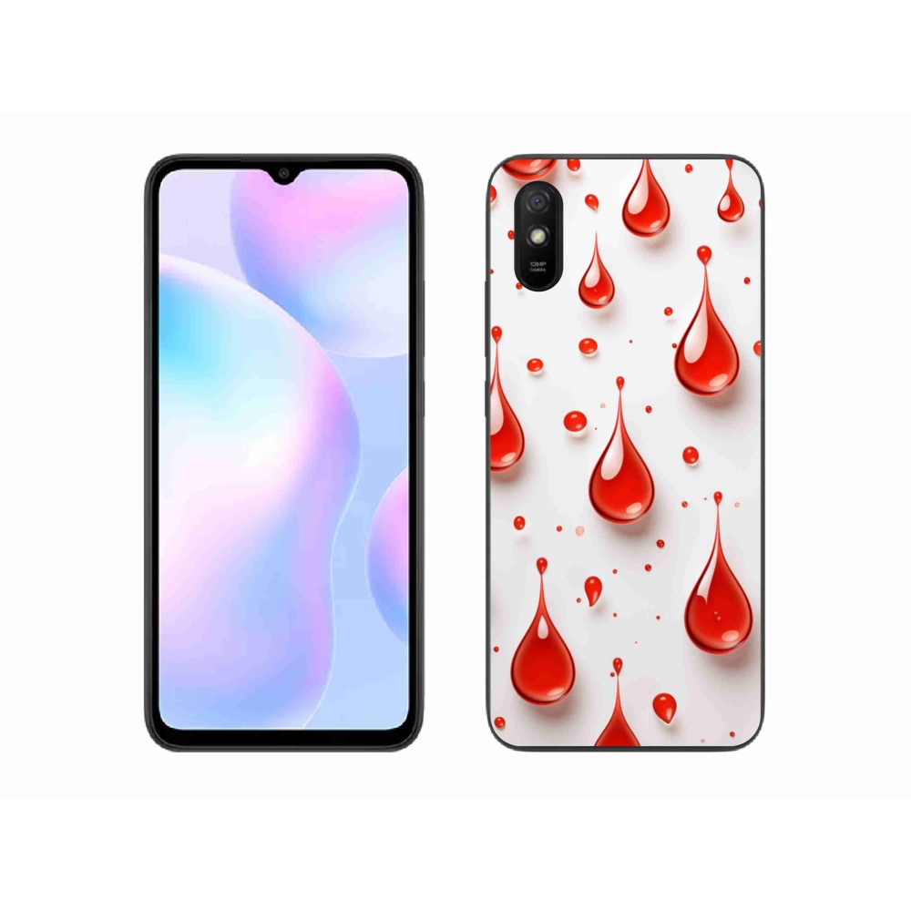 Gélový kryt mmCase na Xiaomi Redmi 9AT - červené kvapky