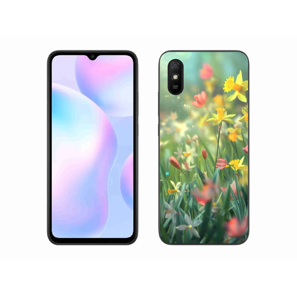 Gélový kryt mmCase na Xiaomi Redmi 9AT - jarné kvety