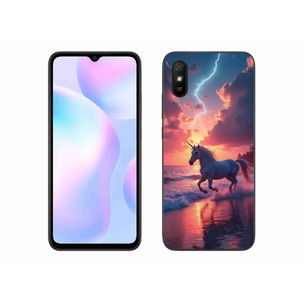 Gélový kryt mmCase na Xiaomi Redmi 9AT - jednorožec na pláži