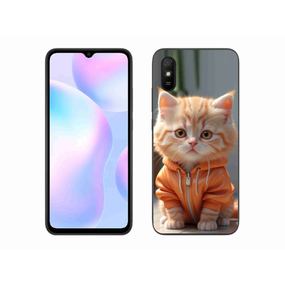 Gélový kryt mmCase na Xiaomi Redmi 9AT - mačiatko v mikine