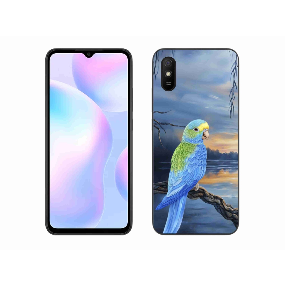 Gélový kryt mmCase na Xiaomi Redmi 9AT - modrý papagáj