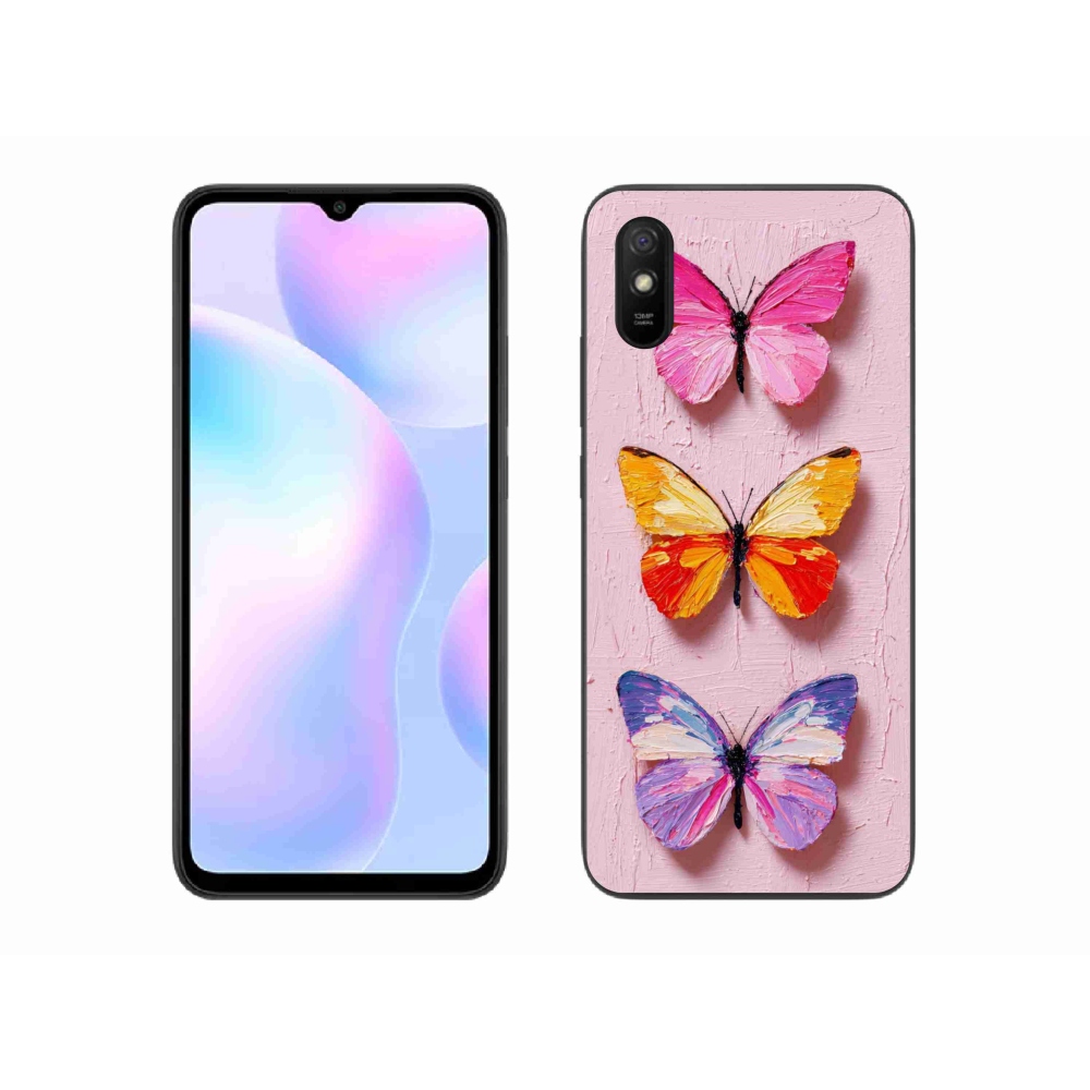 Gélový kryt mmCase na Xiaomi Redmi 9AT - motýlia trojica