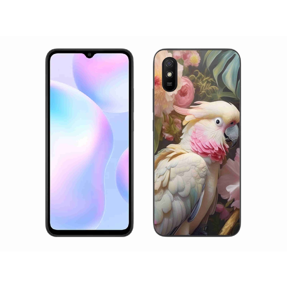 Gélový kryt mmCase na Xiaomi Redmi 9AT - papagáj kakadu ružový 2