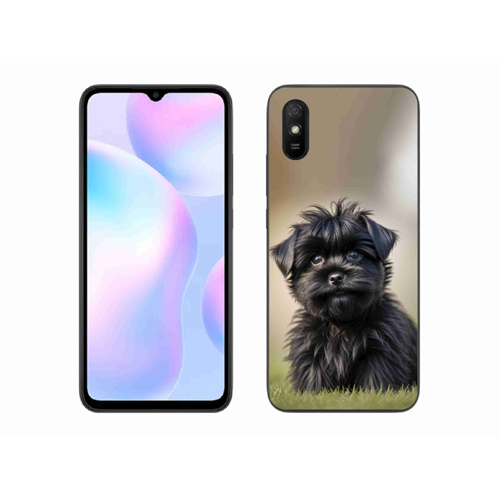 Gélový kryt mmCase na Xiaomi Redmi 9AT - roztomilý čierny psík