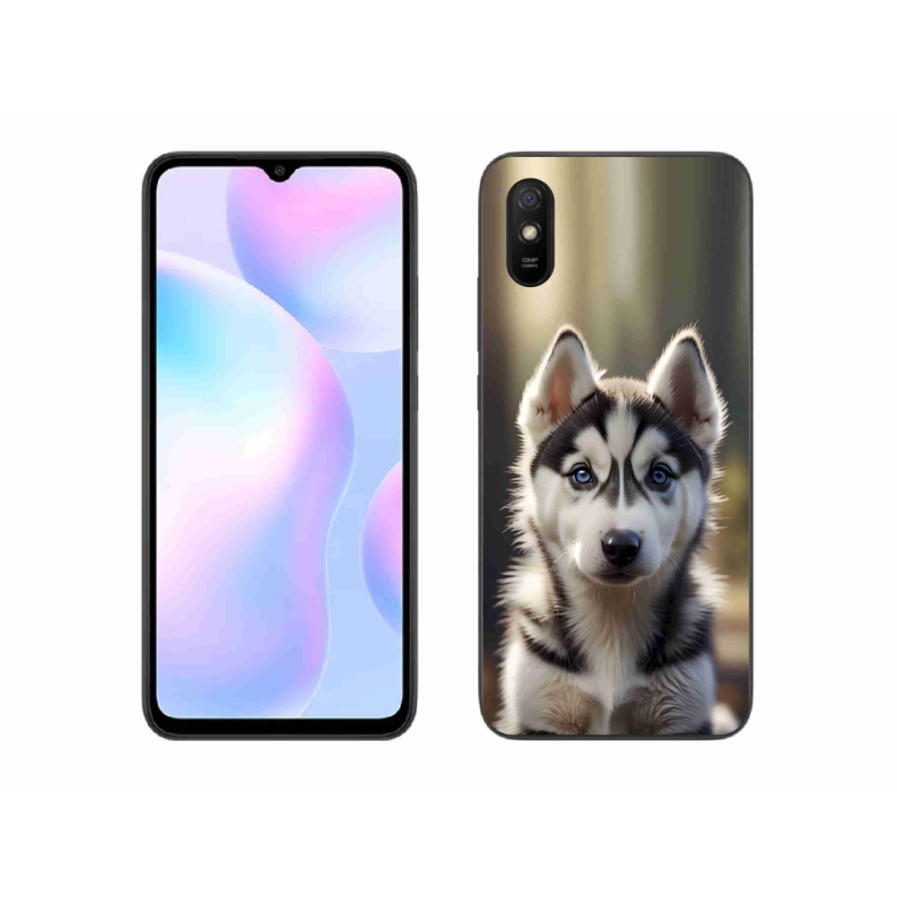 Gélový kryt mmCase na Xiaomi Redmi 9AT - roztomilý sibírsky husky