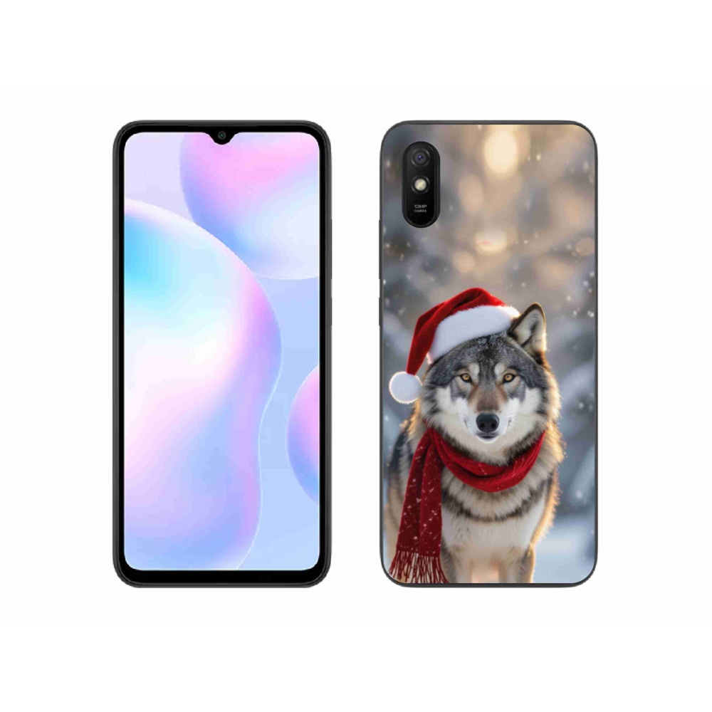 Gélový kryt mmCase na Xiaomi Redmi 9AT - vianočný vlk