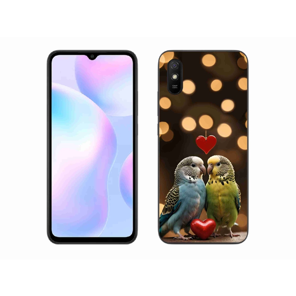 Gélový kryt mmCase na Xiaomi Redmi 9AT - zamilovaní papagáje