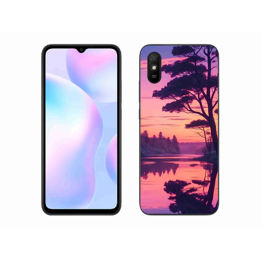 Gélový kryt mmCase na Xiaomi Redmi 9AT - západ slnka nad jazerom