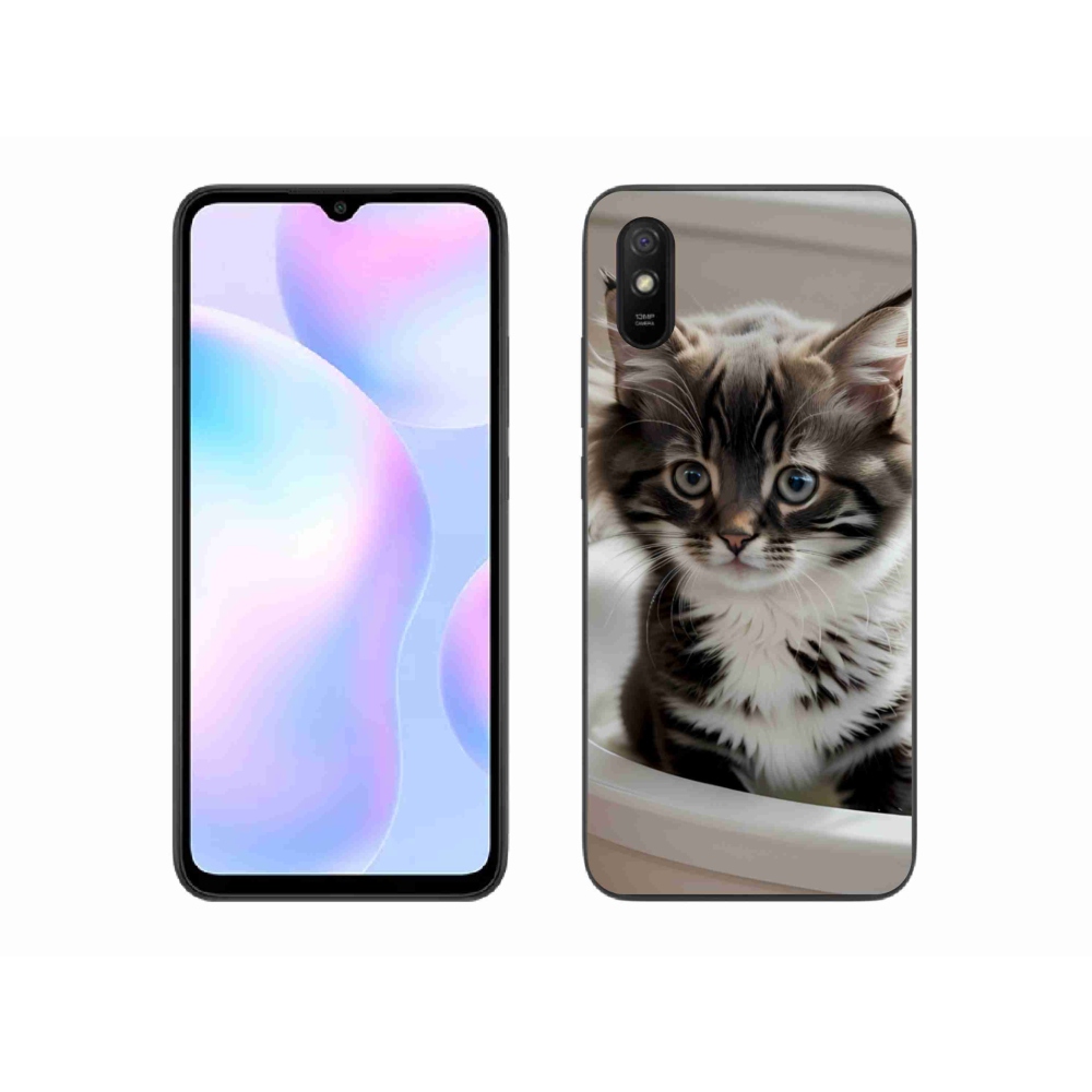 Gélový kryt mmCase na Xiaomi Redmi 9AT - zvedavé mačiatko