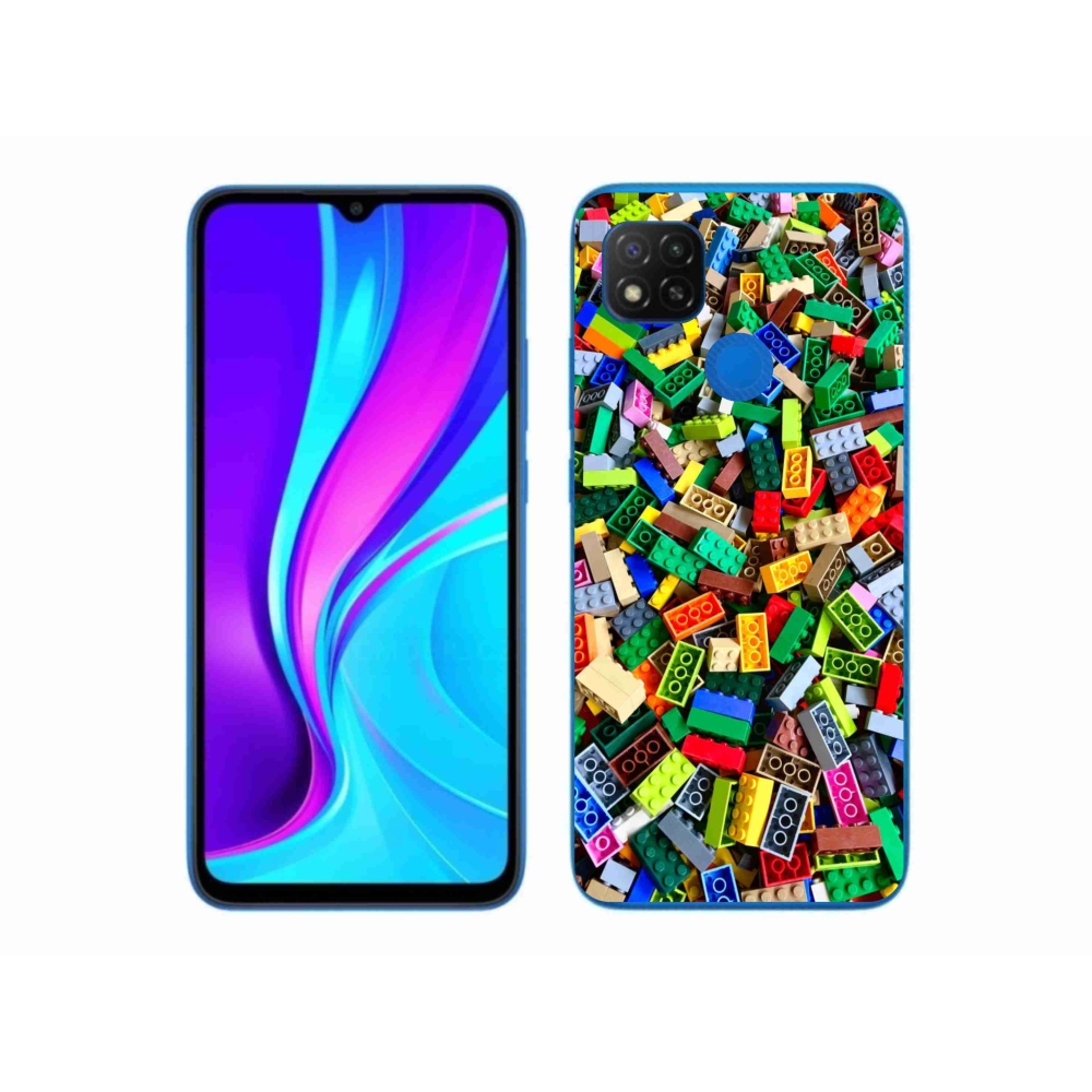 Gélový kryt mmCase na Xiaomi Redmi 9C - farebné stavebné kocky