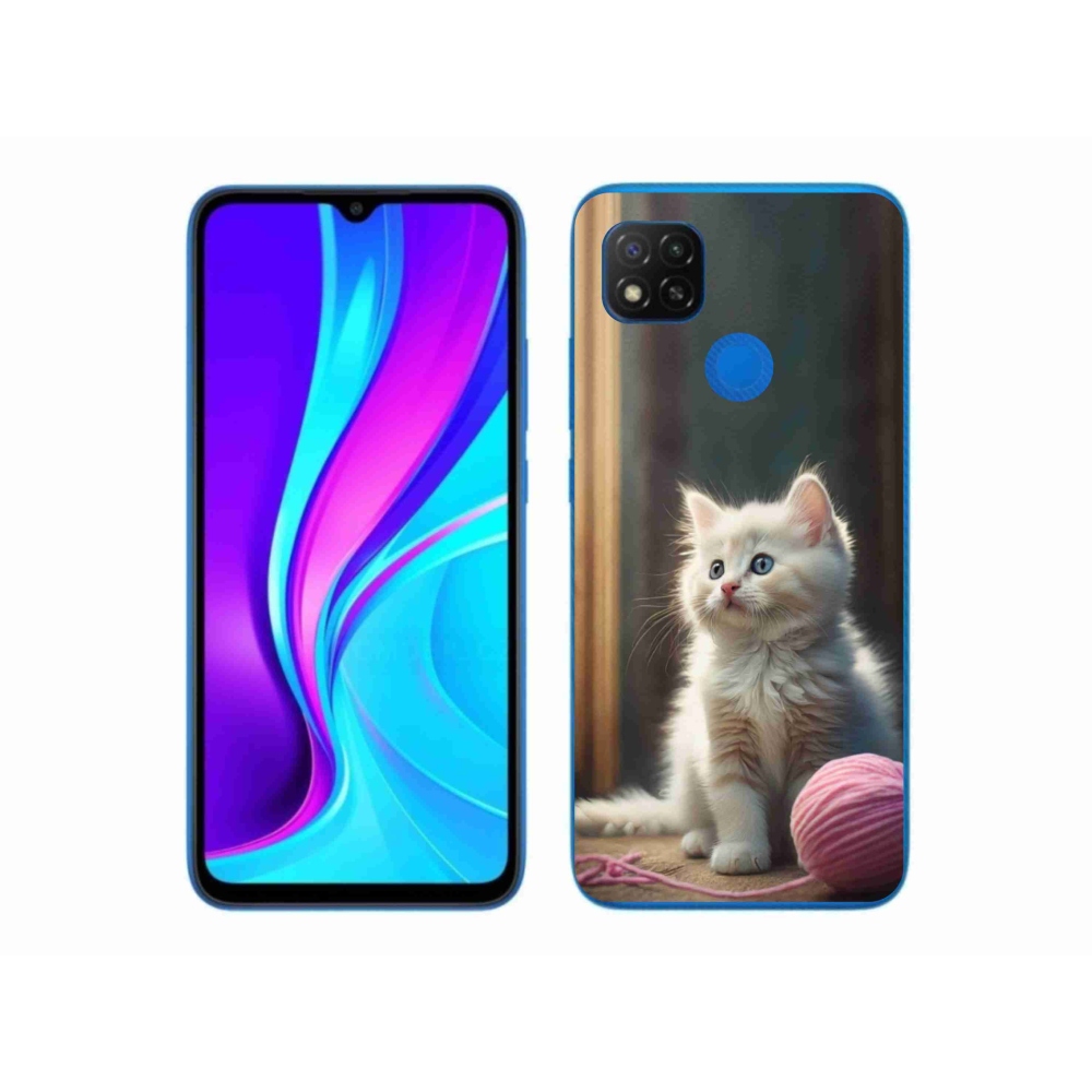 Gélový kryt mmCase na Xiaomi Redmi 9C - biele mačiatko 2