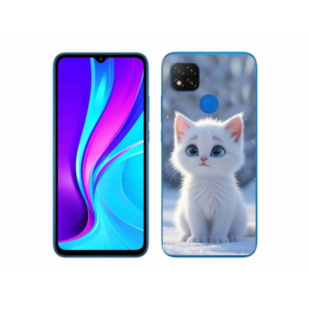 Gélový kryt mmCase na Xiaomi Redmi 9C - biele mačiatko 3