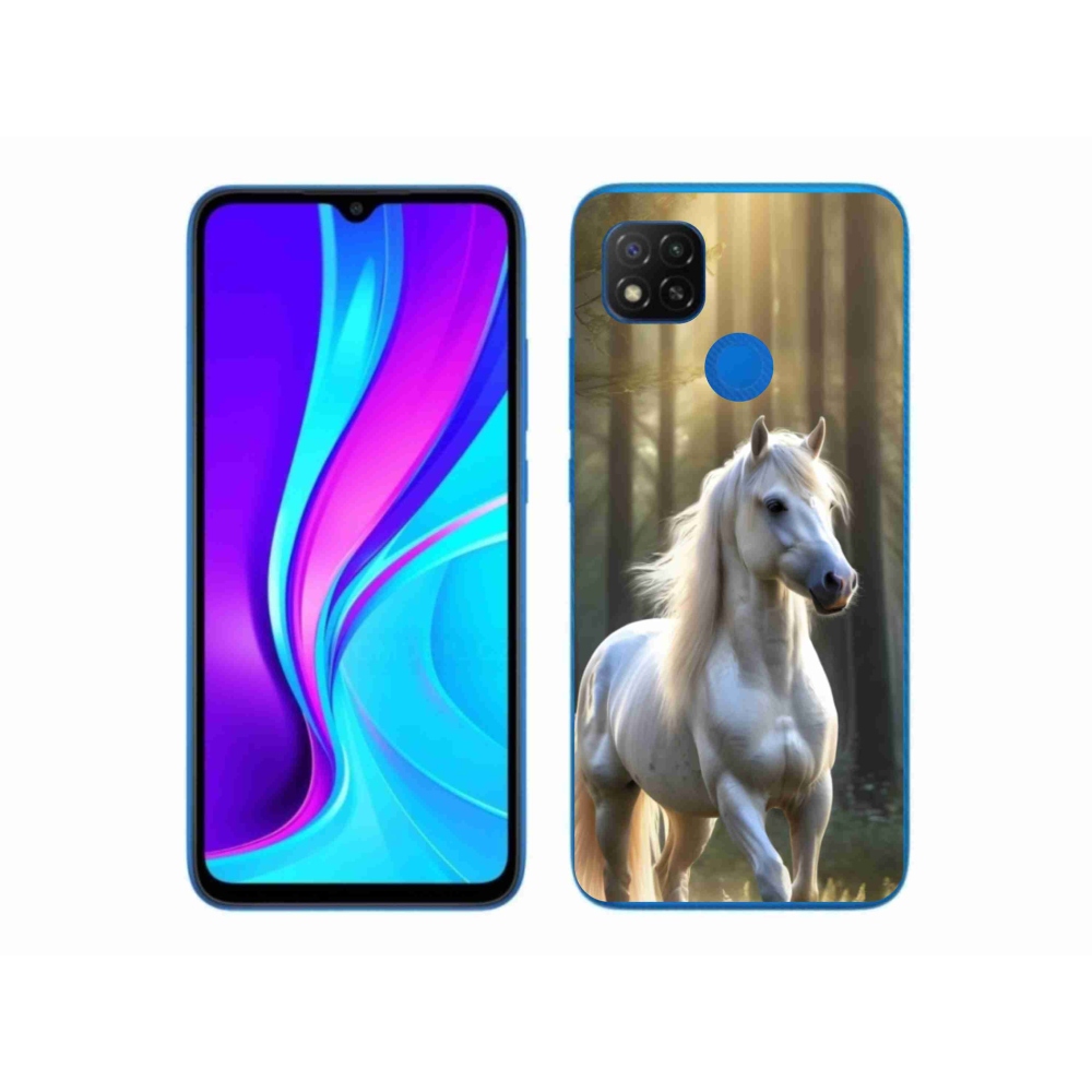 Gélový kryt mmCase na Xiaomi Redmi 9C - biely kôň 3