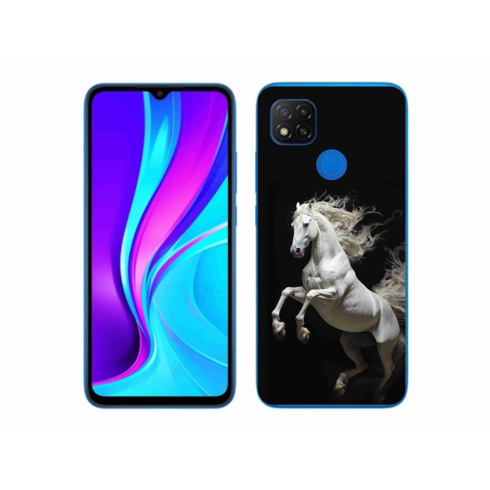 Gélový kryt mmCase na Xiaomi Redmi 9C - biely kôň 4