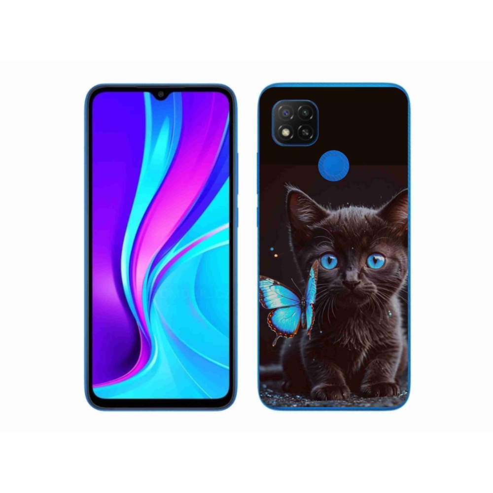 Gélový kryt mmCase na Xiaomi Redmi 9C - čierne mačiatko 3