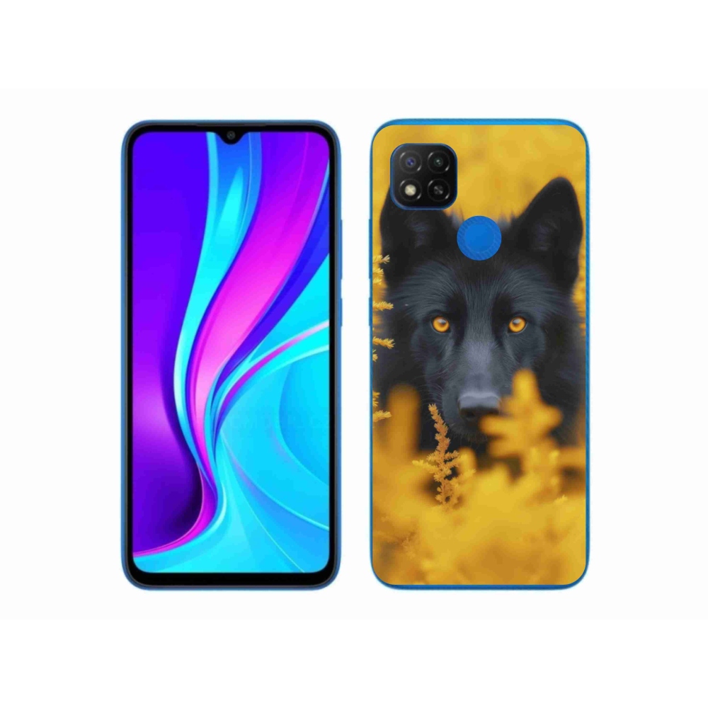 Gélový kryt mmCase na Xiaomi Redmi 9C - čierny vlk 2