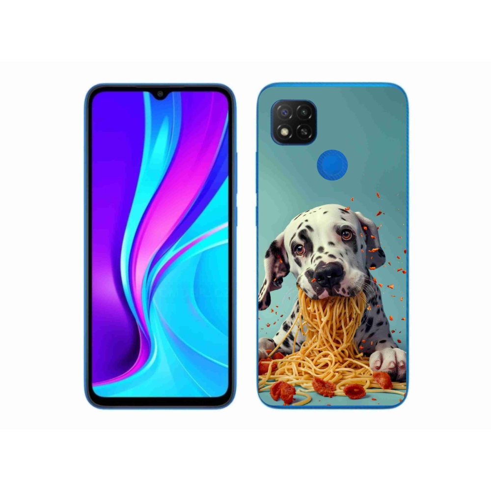 Gélový kryt mmCase na Xiaomi Redmi 9C - dalmatín a špagety