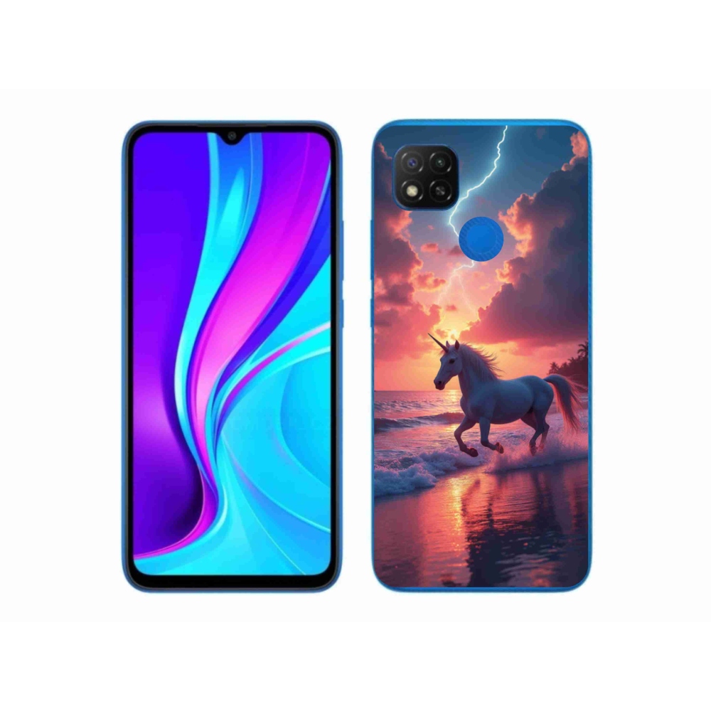 Gélový kryt mmCase na Xiaomi Redmi 9C - jednorožec na pláži