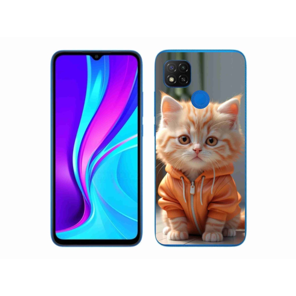Gélový kryt mmCase na Xiaomi Redmi 9C - mačiatko v mikine