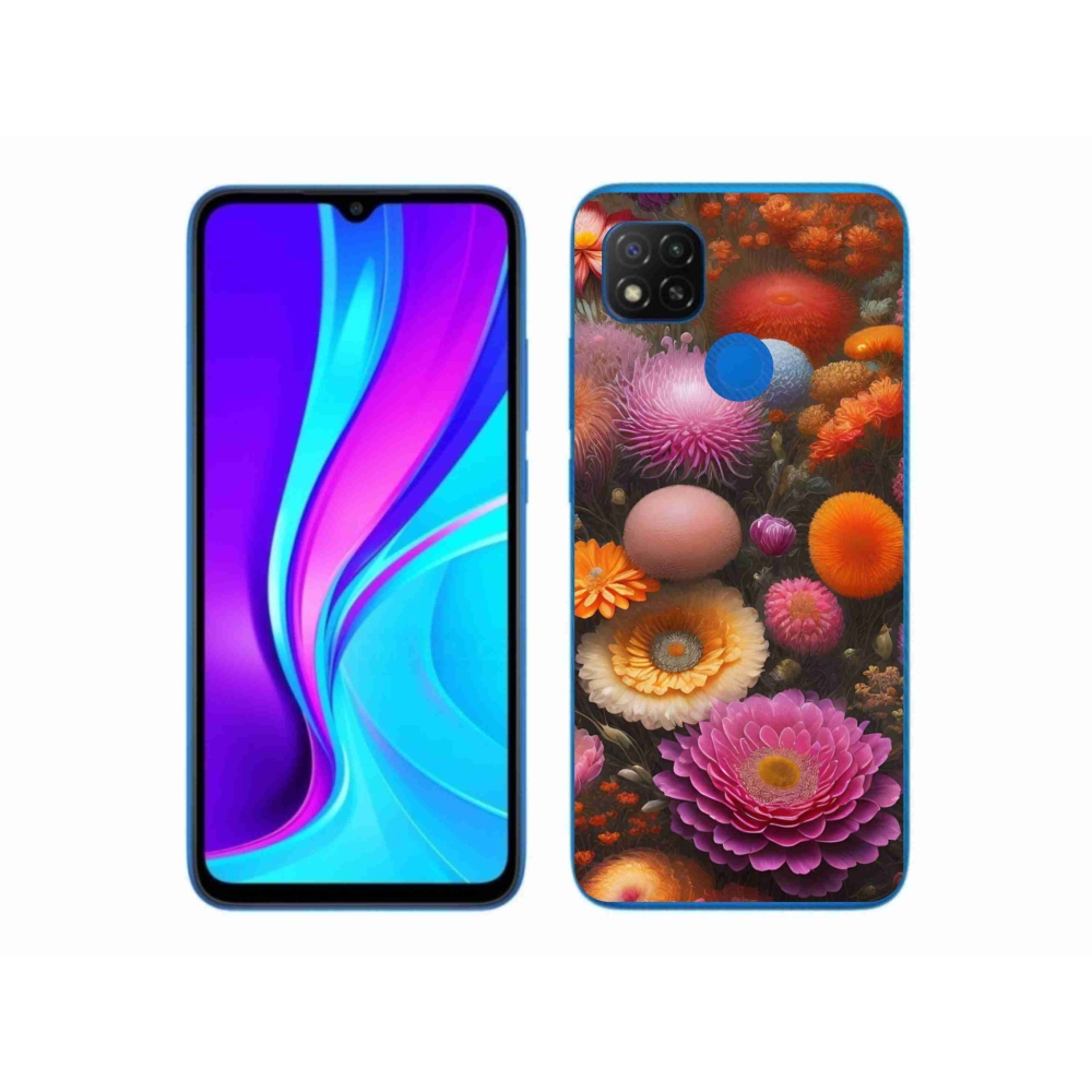 Gélový kryt mmCase na Xiaomi Redmi 9C - kvetinová kompozícia