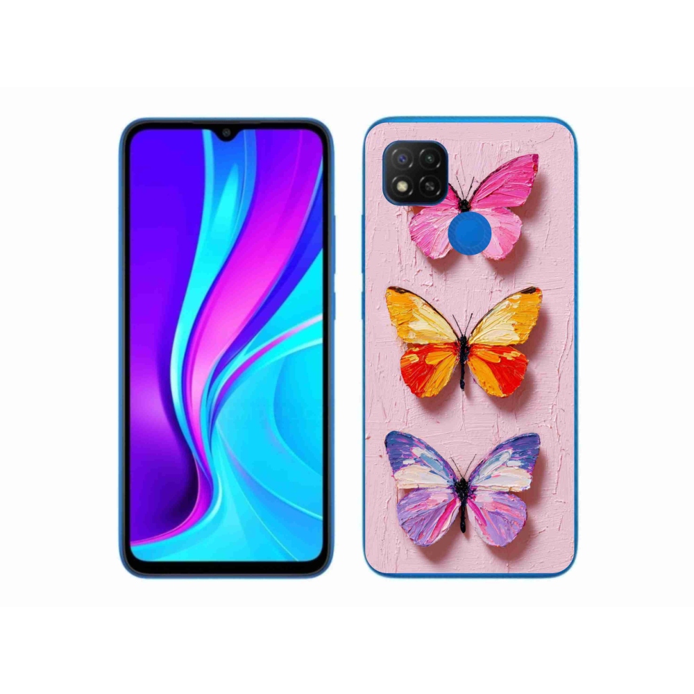 Gélový kryt mmCase na Xiaomi Redmi 9C - motýlia trojica