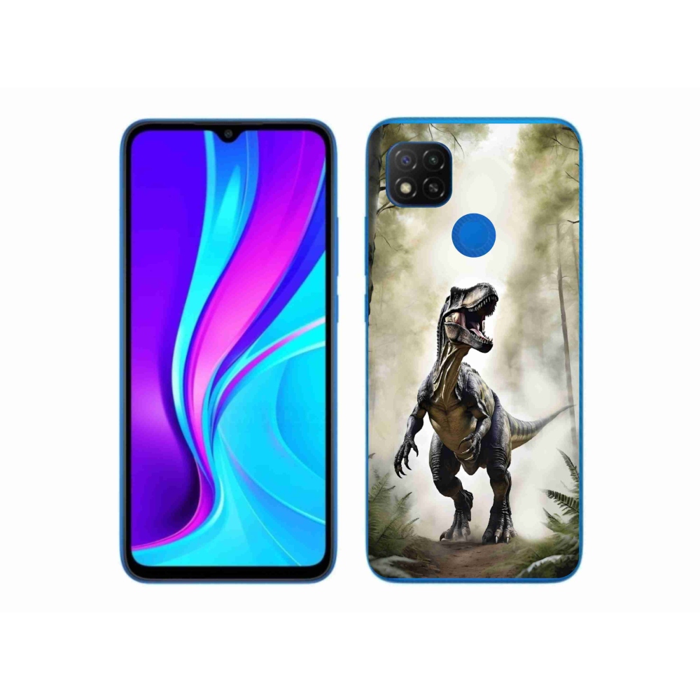 Gélový kryt mmCase na Xiaomi Redmi 9C - naštvaný T-Rex