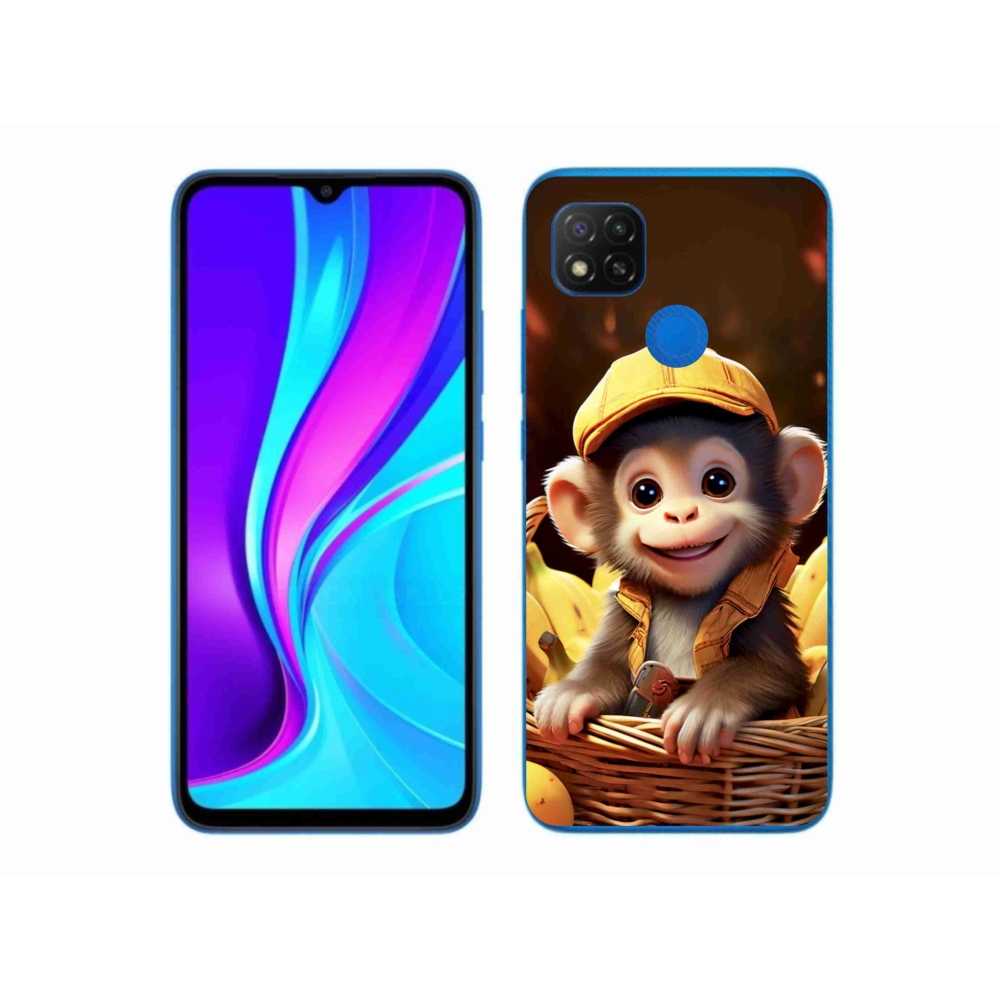 Gélový kryt mmCase na Xiaomi Redmi 9C - opice v košíku