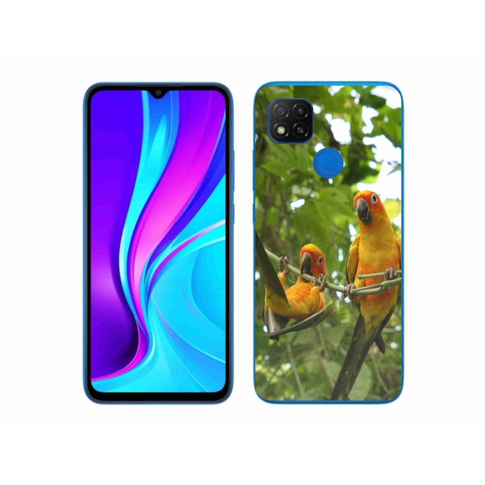 Gélový kryt mmCase na Xiaomi Redmi 9C - papagáje aratingy