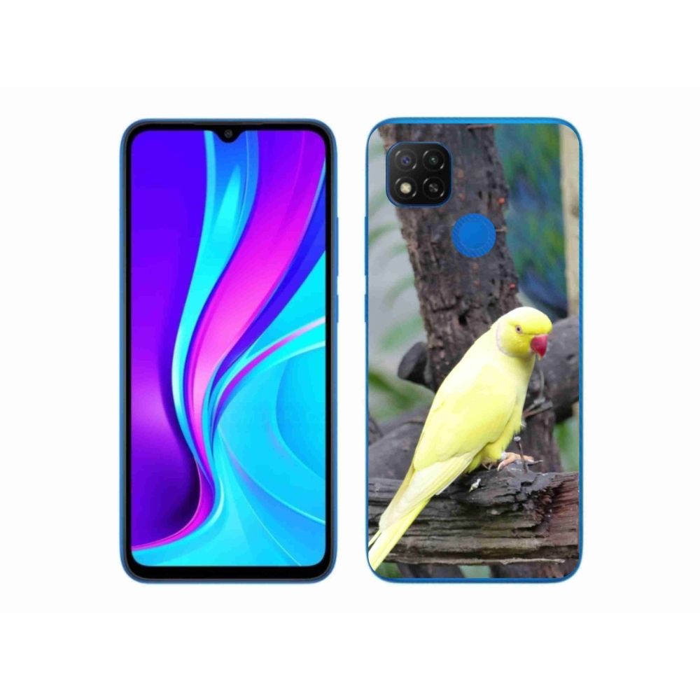 Gélový kryt mmCase na Xiaomi Redmi 9C - papagáj alexander žltý