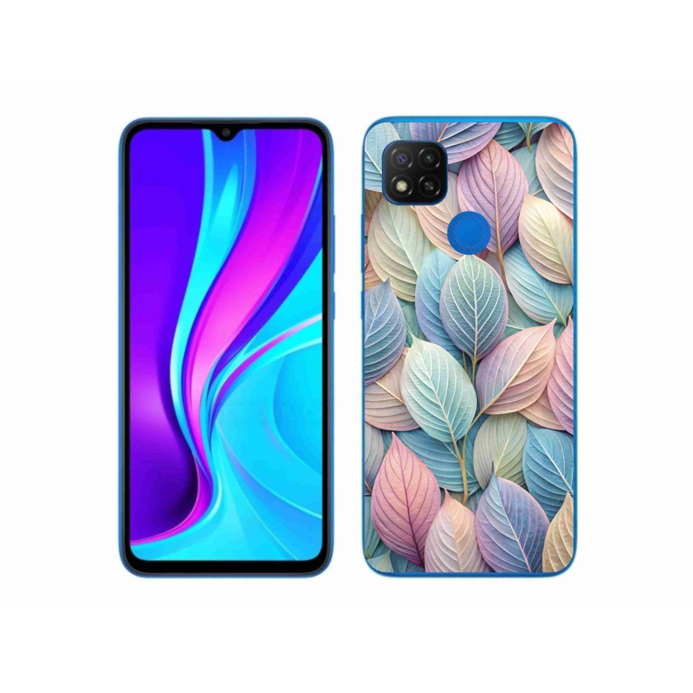 Gélový kryt mmCase na Xiaomi Redmi 9C - pastelové listy