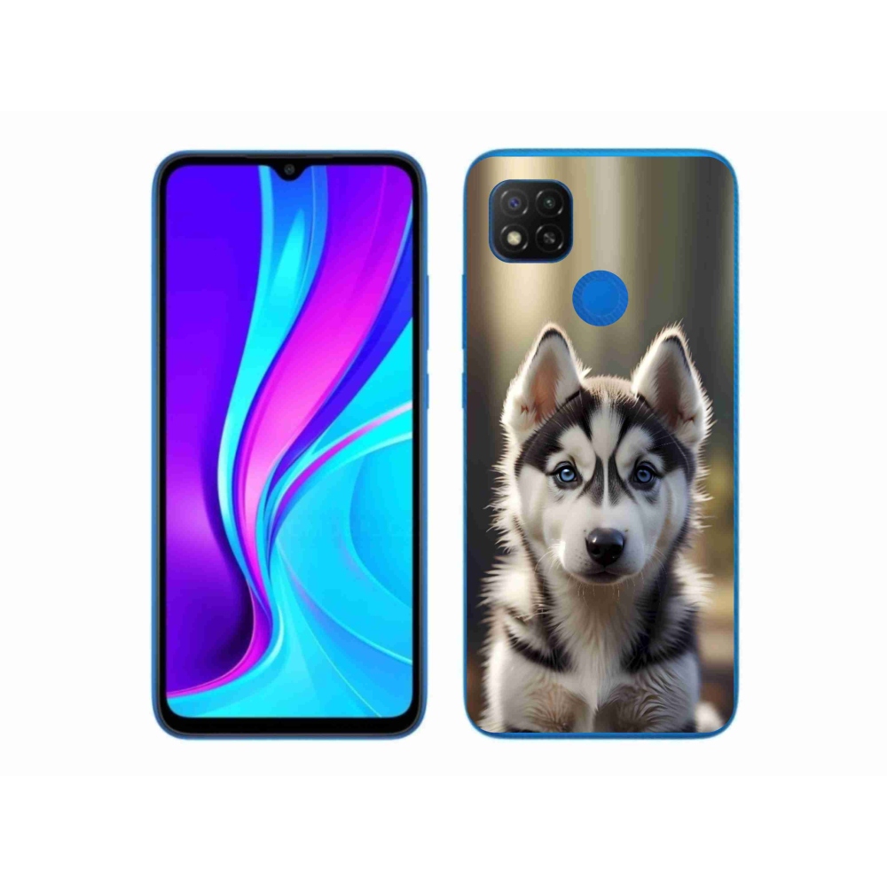 Gélový kryt mmCase na Xiaomi Redmi 9C - roztomilý sibírsky husky