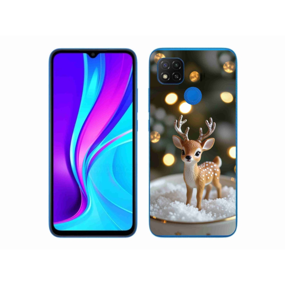 Gélový kryt mmCase na Xiaomi Redmi 9C - roztomilý vianočný jeleň