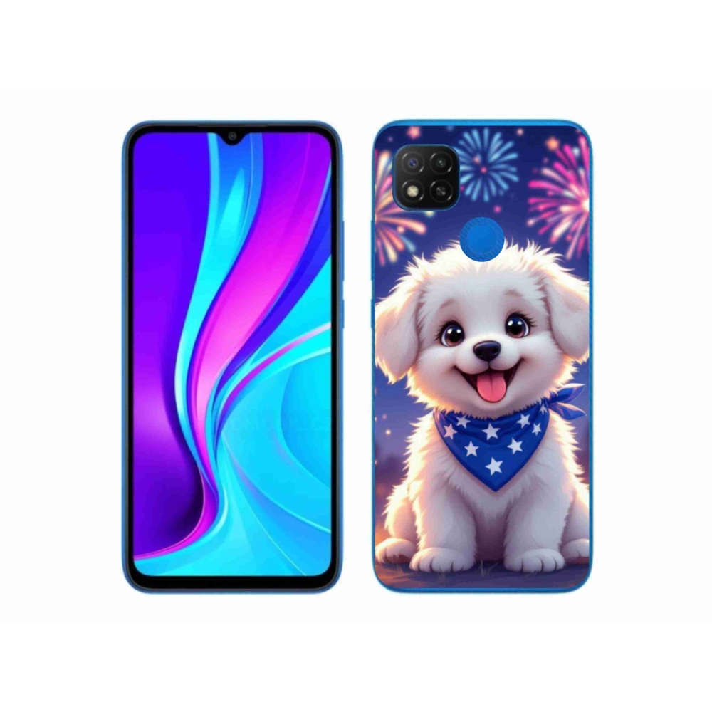 Gélový kryt mmCase na Xiaomi Redmi 9C - slávnostné šteňa